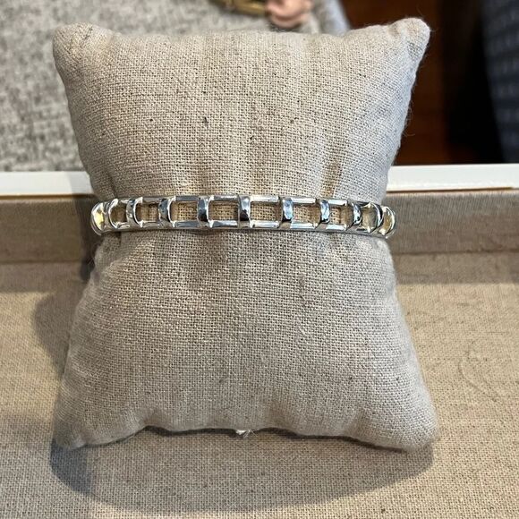 Stella & Dot Silver Cage Cuff Bracelet - Picture 5 of 7